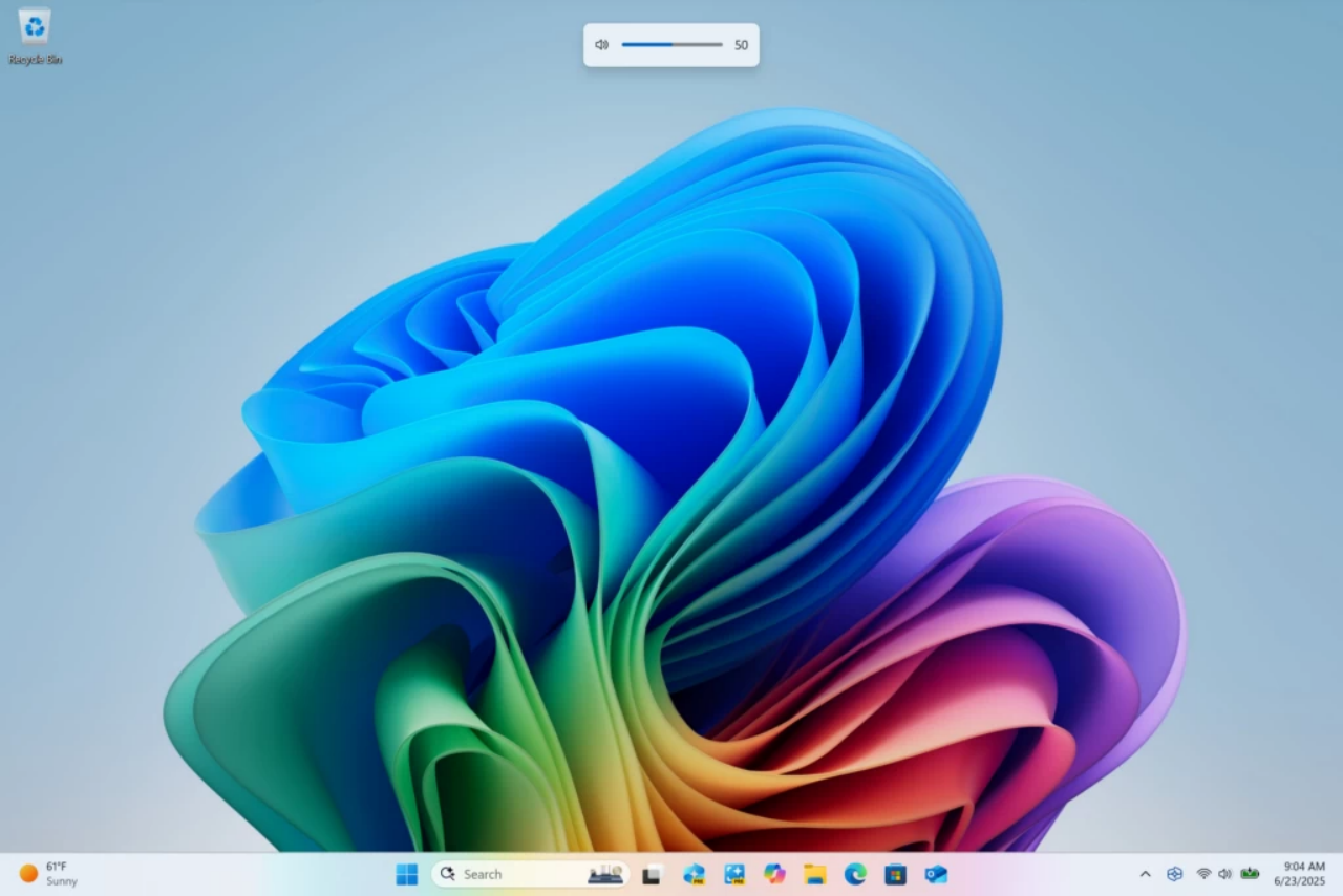 微软更新Windows 11测试版 支持将音量/亮度指示器放到屏幕顶部中央位置