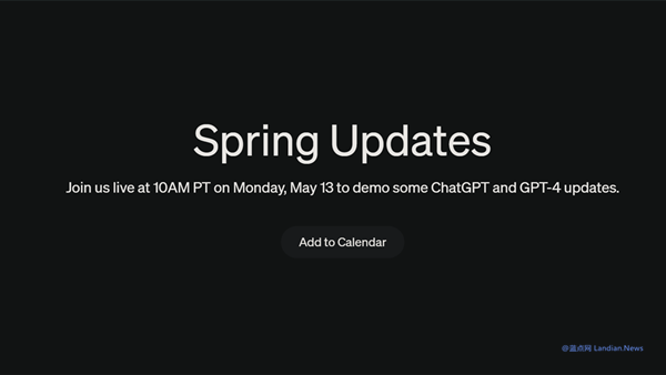 OpenAI to Host Spring Update Event Next Tuesday, Not GPT-5 or Search Engine