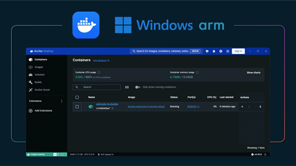 Docker Desktop Now Available in a Native Version for Windows on Arm