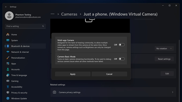 Windows 11 to Support Multi-Stream Camera Functionality, Allowing Multiple Applications to Use the Camera Simultaneously