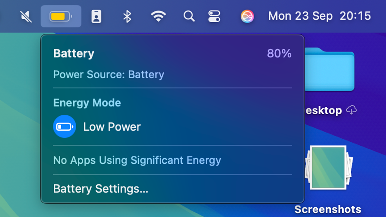 macOS Low power