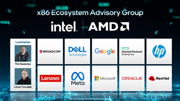 Intel and AMD Join Forces to Establish x86 Ecosystem Advisory Group in Response to the Threat from Arm Architecture