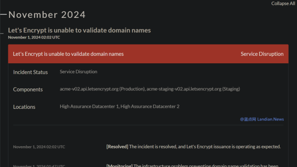 Let’s Encrypt Free Certificate Service Experiences Domain Verification Issues, Now Restored - Check Renewal Settings