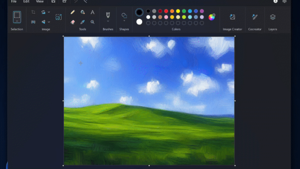 Microsoft Continues to Integrate AI into Paint App: Supports Quick Generation or Removal of Elements in Images