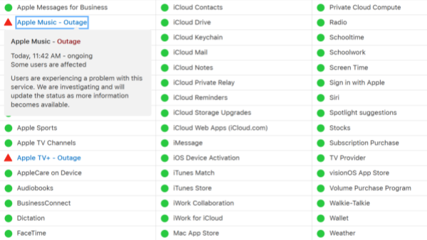 Apple Music and Apple TV+ Experience Outages Since Noon and Have Yet to Recover