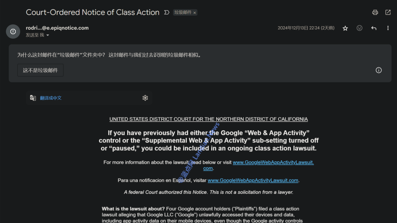 Google class action lawsuit