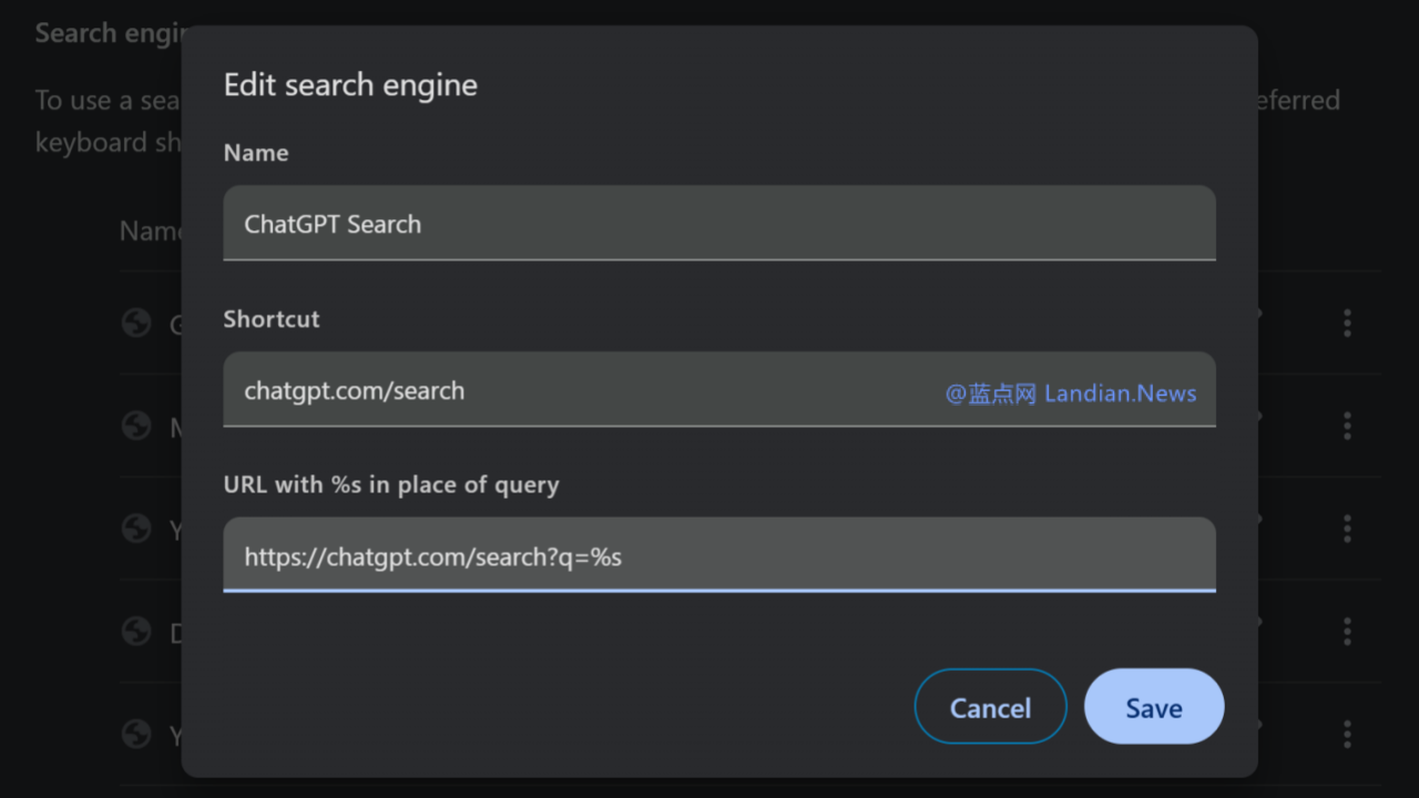 How to Set ChatGPT Search as Your Default Browser Search Engine