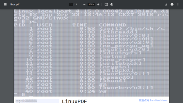 You can now run Linux inside a PDF file, achieved essentially through a simulation layer.