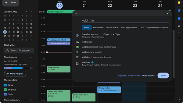 Google Calendar Web Finally Embraces Dark Mode with a Modern Redesign